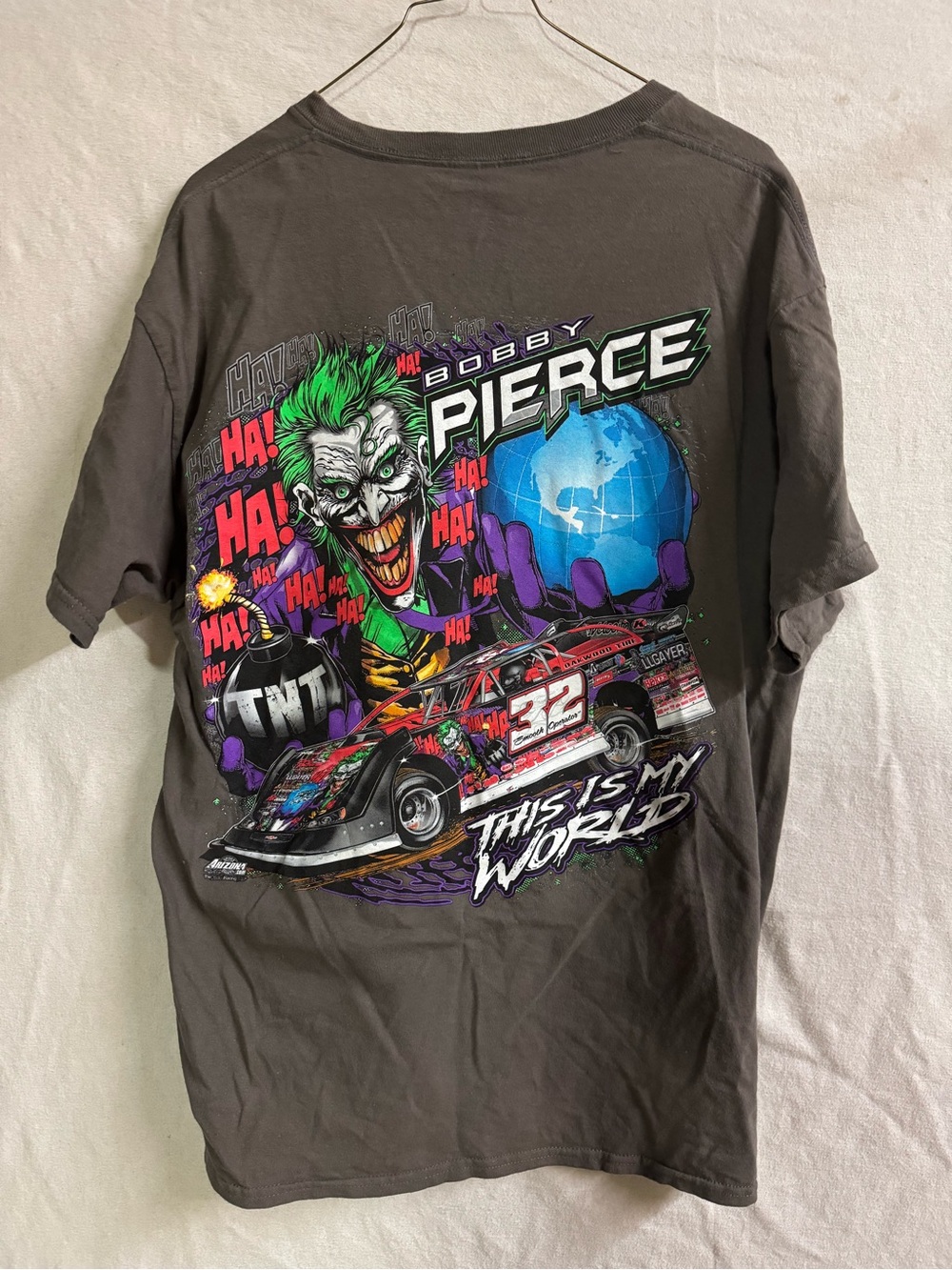 Bobby Pierce #32 Joker Rides Again 2017 Racing Shirt Large